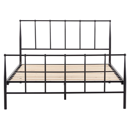 Hardy  Double Bed Size Metal Frame Platform Mattress Base - Black - Cosy Abode
