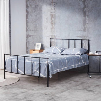 Hardy  Double Bed Size Metal Frame Platform Mattress Base - Black - Cosy Abode