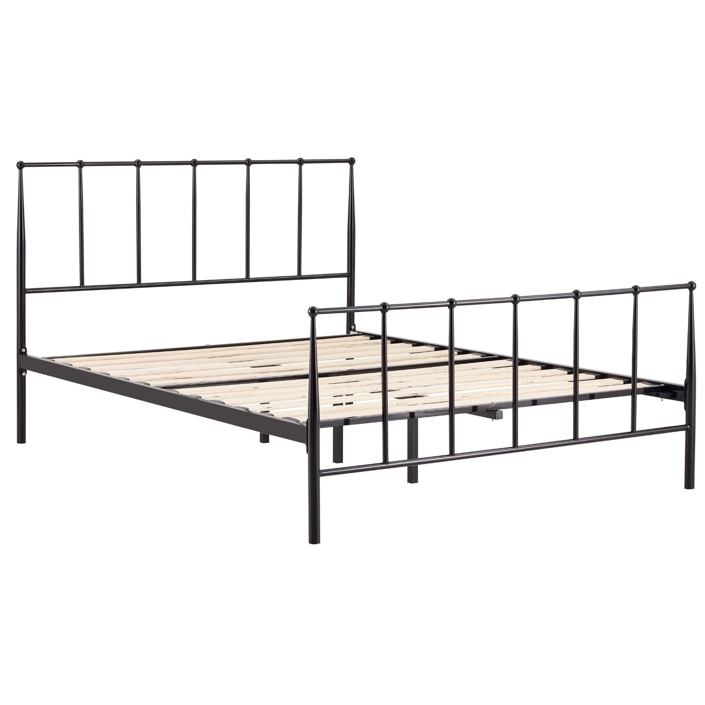 Hardy  Double Bed Size Metal Frame Platform Mattress Base - Black - Cosy Abode