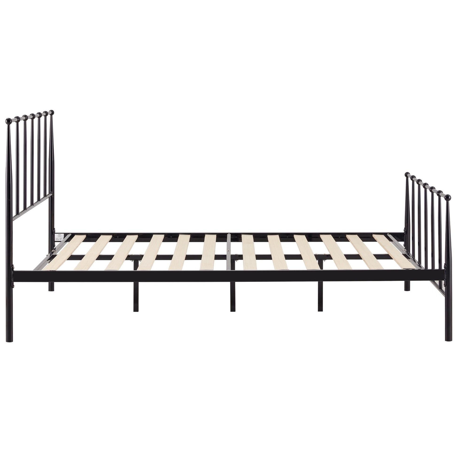Hardy  Double Bed Size Metal Frame Platform Mattress Base - Black - Cosy Abode