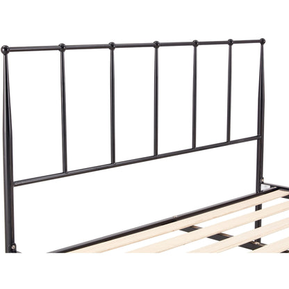 Hardy  Double Bed Size Metal Frame Platform Mattress Base - Black - Cosy Abode
