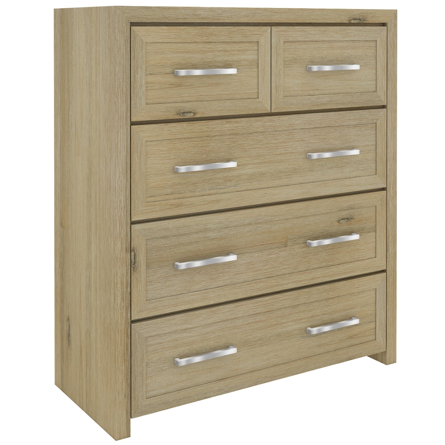 Gracelyn Tallboy 5 Chest of Drawers Solid Wood Bedroom Storage Cabinet - Smoke - Cosy Abode