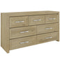 Gracelyn Dresser 7 Chest of Drawers Solid Wood Bedroom Storage Cabinet - Smoke - Cosy Abode