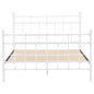 Gracy Double Bed Size Metal Frame Platform Mattress Base - White - Cosy Abode