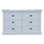 Beechworth Dresser 6 Chest of Drawers Pine Wood Storage Cabinet Hampton - White - Cosy Abode