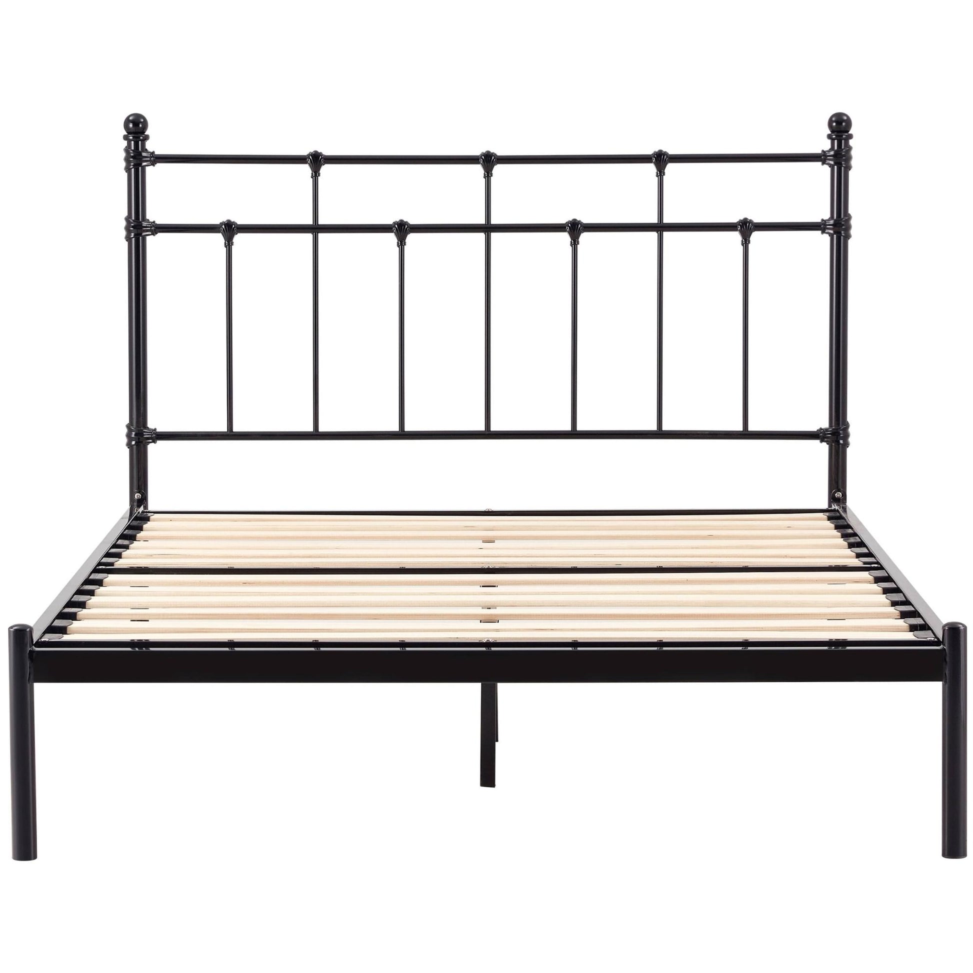 Moderna King Single Bed Size Metal Frame Platform Mattress Base - Black - Cosy Abode