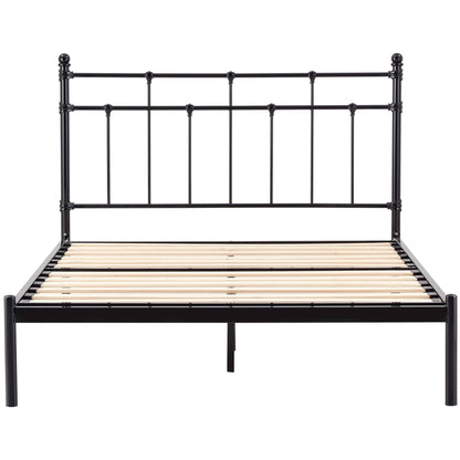 Moderna King Single Bed Size Metal Frame Platform Mattress Base - Black - Cosy Abode