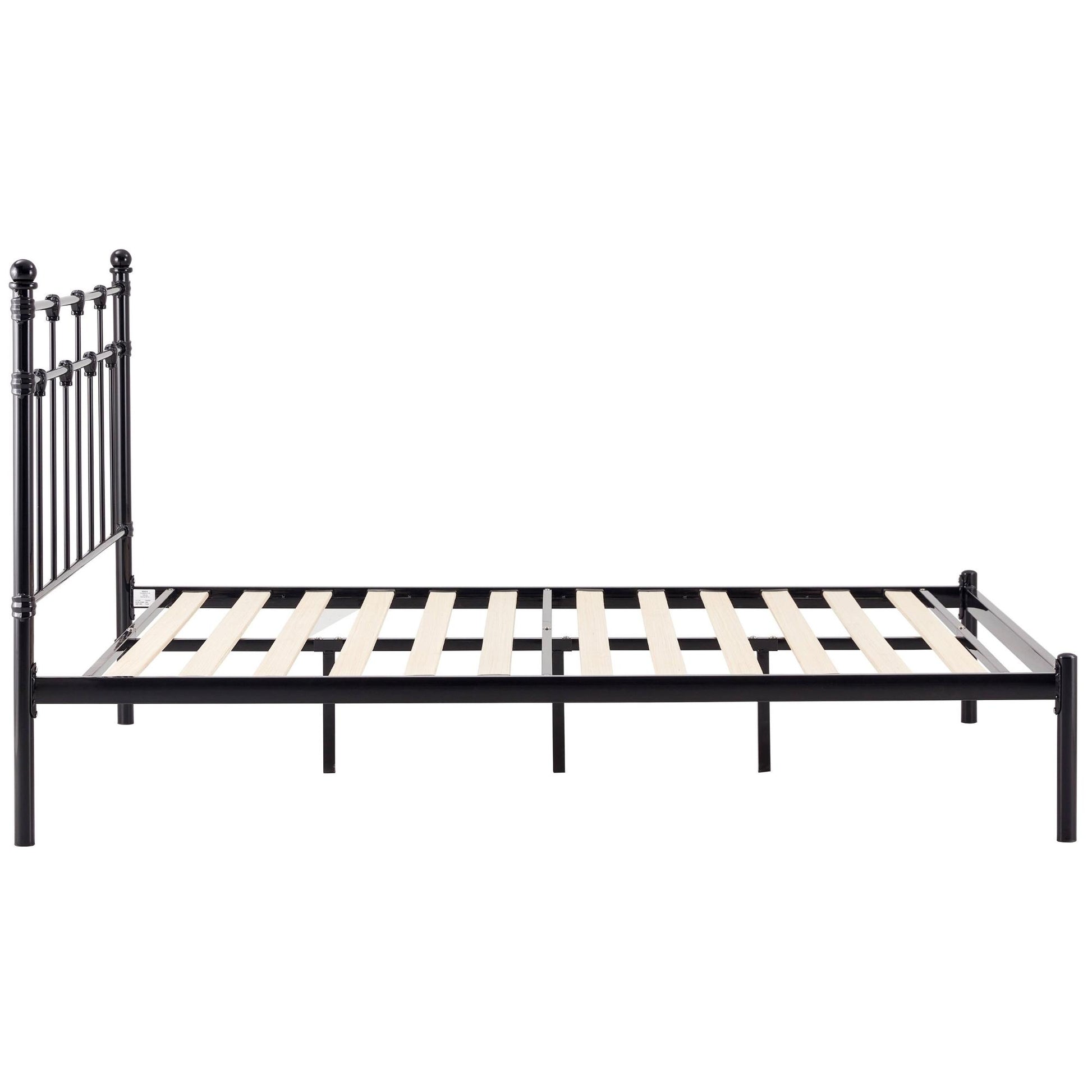 Moderna King Single Bed Size Metal Frame Platform Mattress Base - Black - Cosy Abode