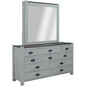 Erica Dresser Mirror Set 10 Chest of Drawers Acacia Timber Cabinet Brown White - Cosy Abode