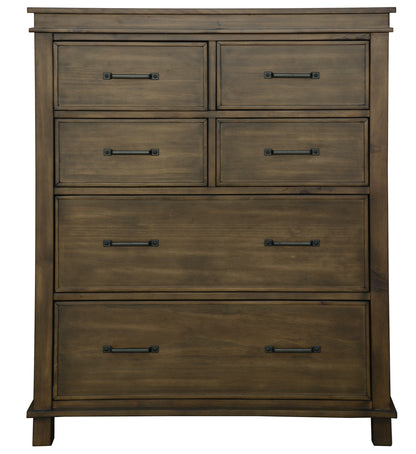 Lily 4pc Queen Bed Suite Bedside Tallboy Bedroom Furniture Package - Rustic Grey - Cosy Abode