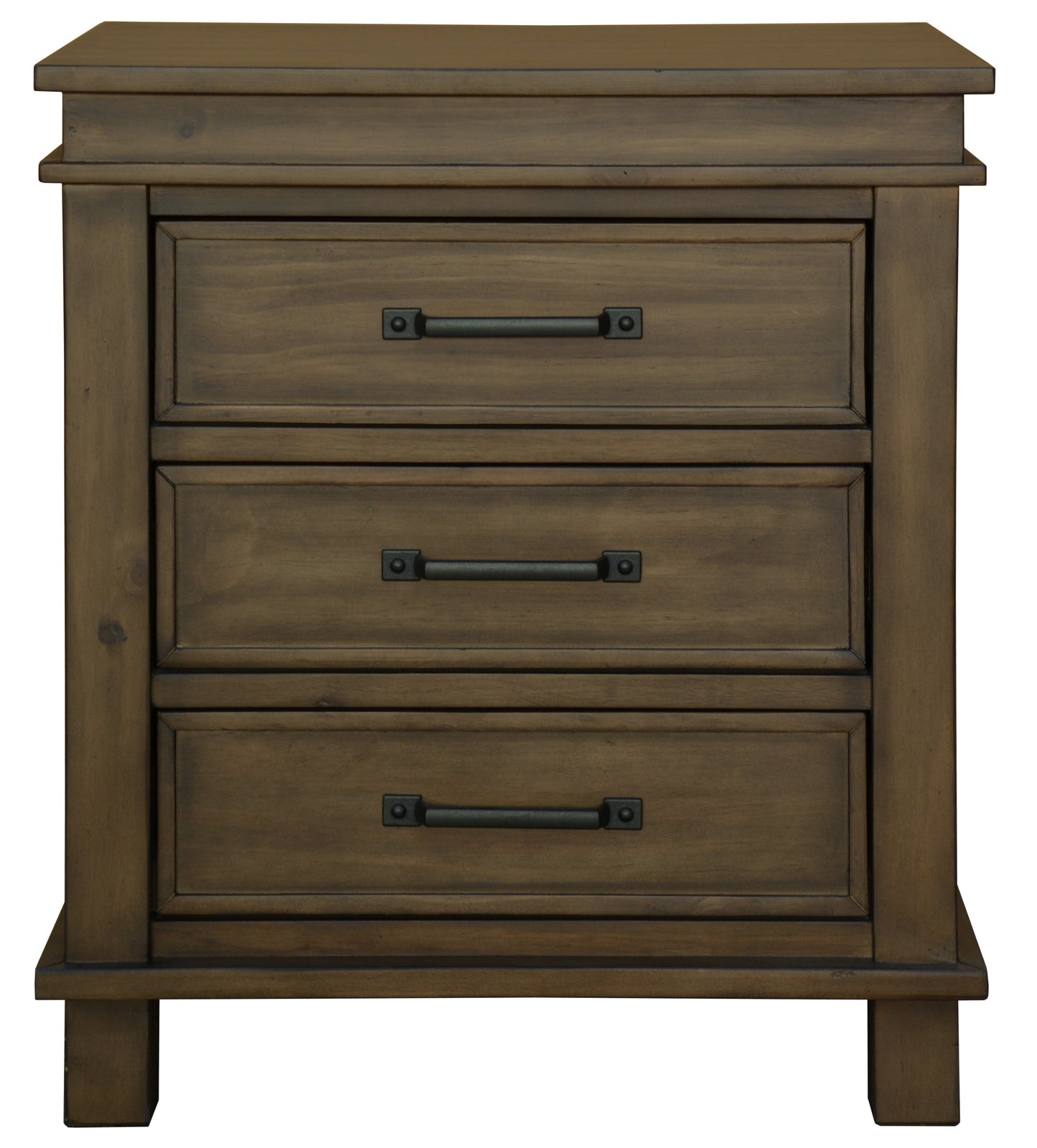 Lily 4pc Queen Bed Suite Bedside Tallboy Bedroom Furniture Package - Rustic Grey - Cosy Abode
