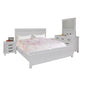 Lily 5pc King Bed Suite Bedside Dresser Bedroom Furniture Package - White - Cosy Abode