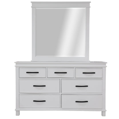 Lily 5pc King Bed Suite Bedside Dresser Bedroom Furniture Package - White - Cosy Abode