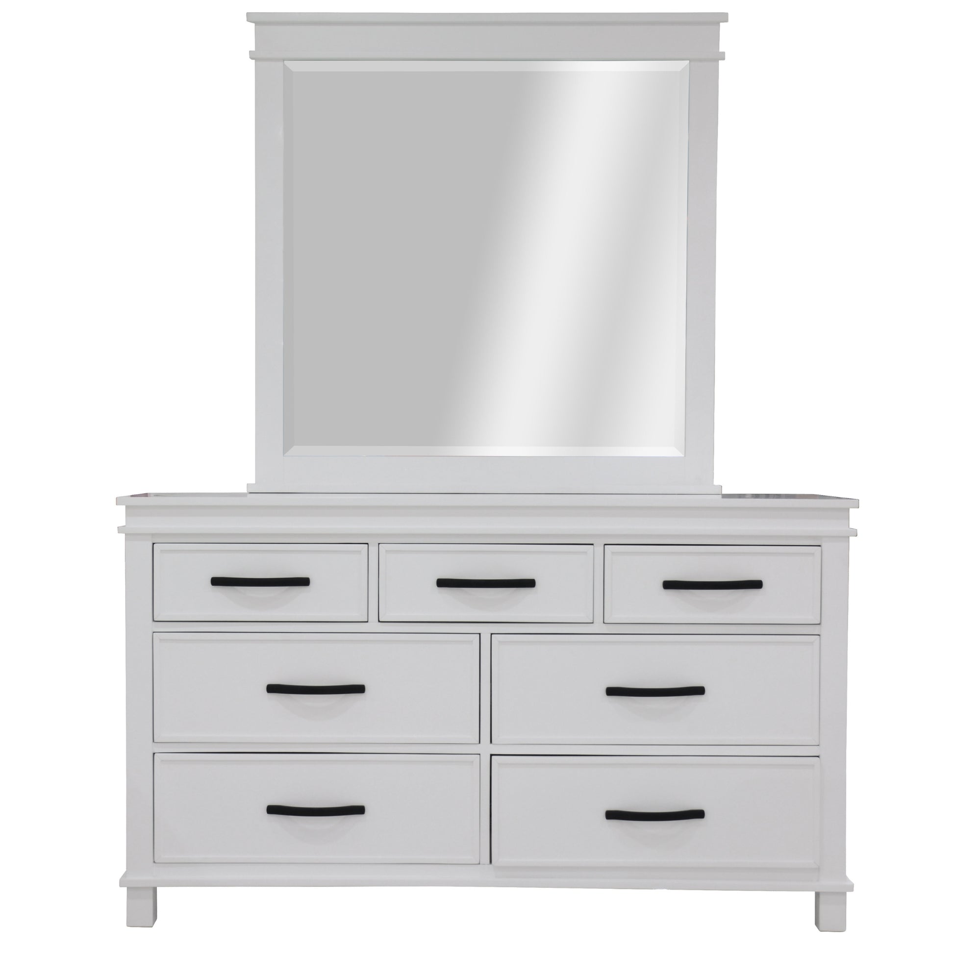 Lily 5pc Queen Bed Suite Bedside Dresser Bedroom Furniture Package - White - Cosy Abode