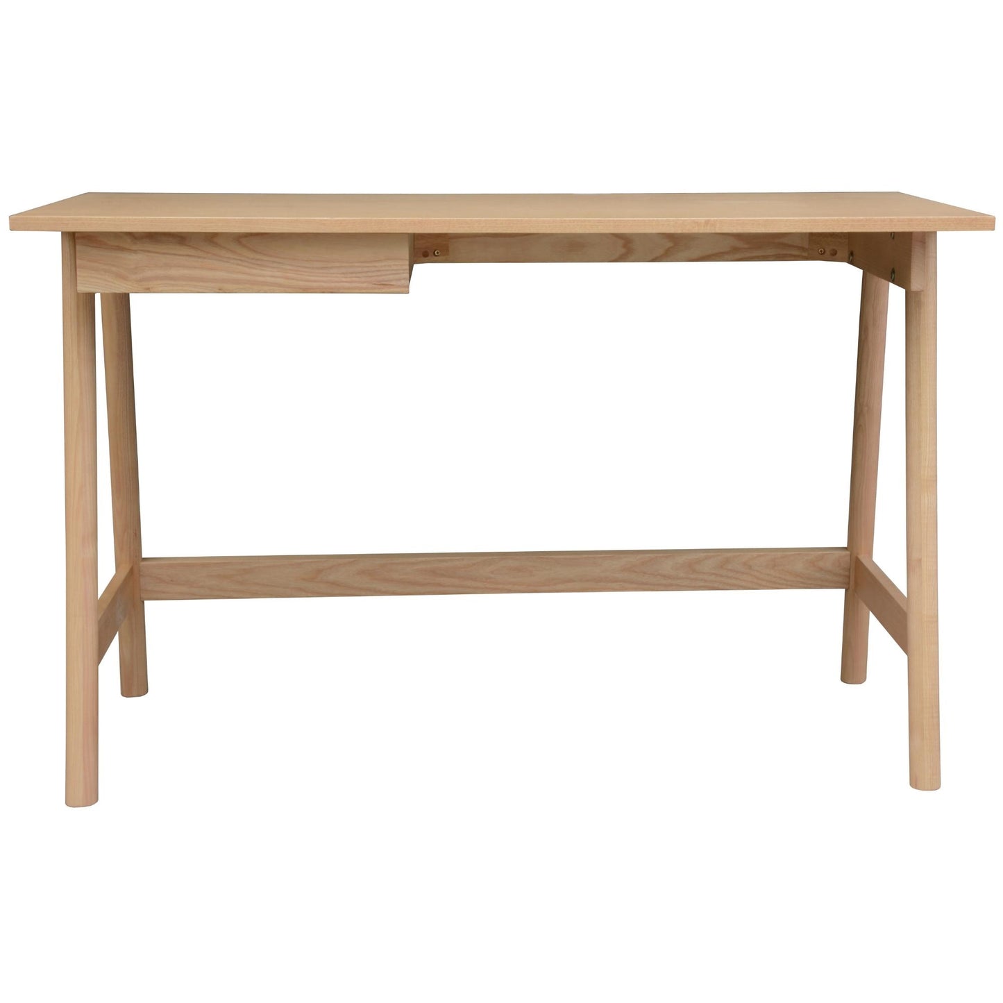Mindil Office Desk Student Study Table Solid Wooden Timber Frame - Ash Natural - Cosy Abode