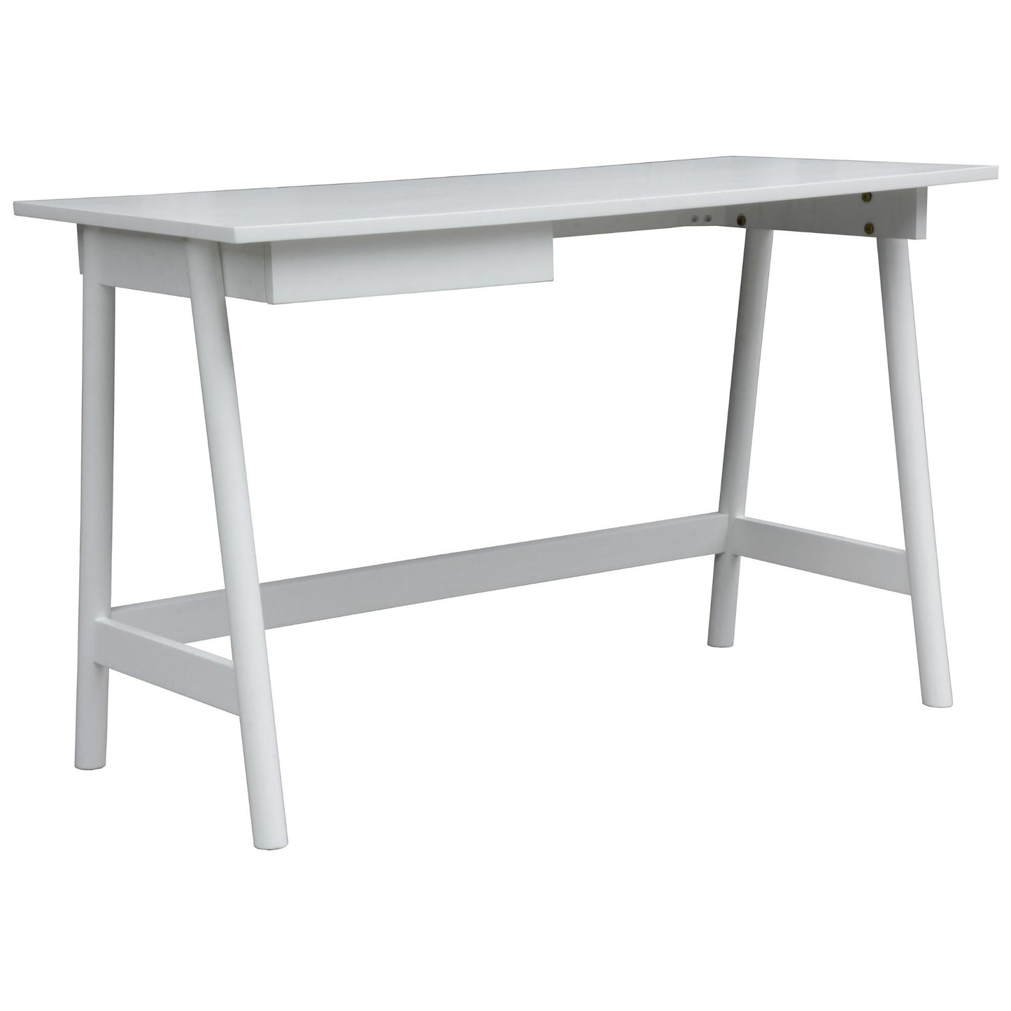 Mindil Office Desk Student Study Table Solid Wooden Timber Frame - White - Cosy Abode