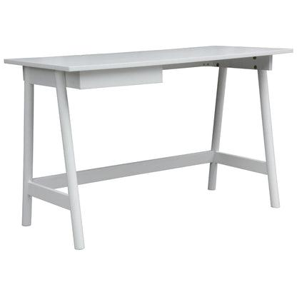 Mindil Office Desk Student Study Table Solid Wooden Timber Frame - White - Cosy Abode