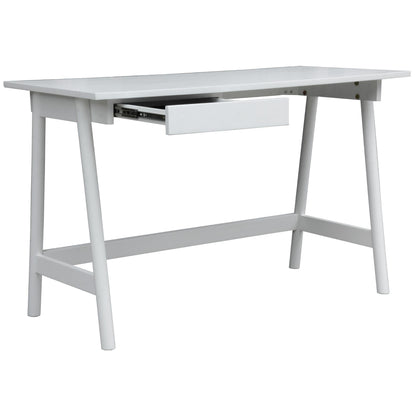 Mindil Office Desk Student Study Table Solid Wooden Timber Frame - White - Cosy Abode