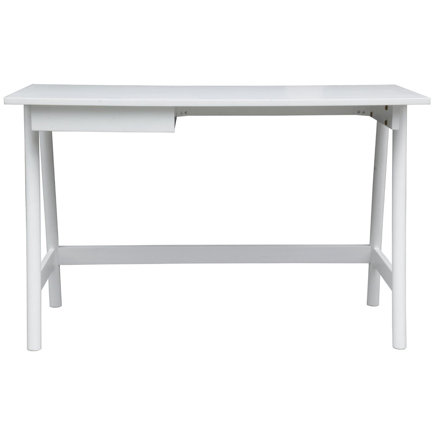 Mindil Office Desk Student Study Table Solid Wooden Timber Frame - White - Cosy Abode