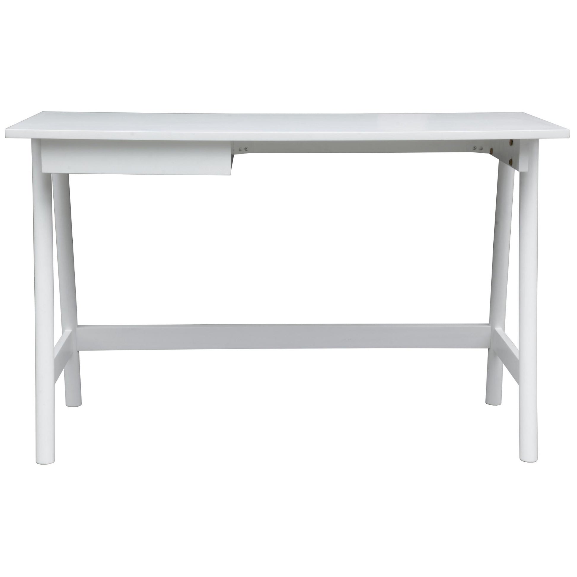 Mindil Office Desk Student Study Table Solid Wooden Timber Frame - White - Cosy Abode