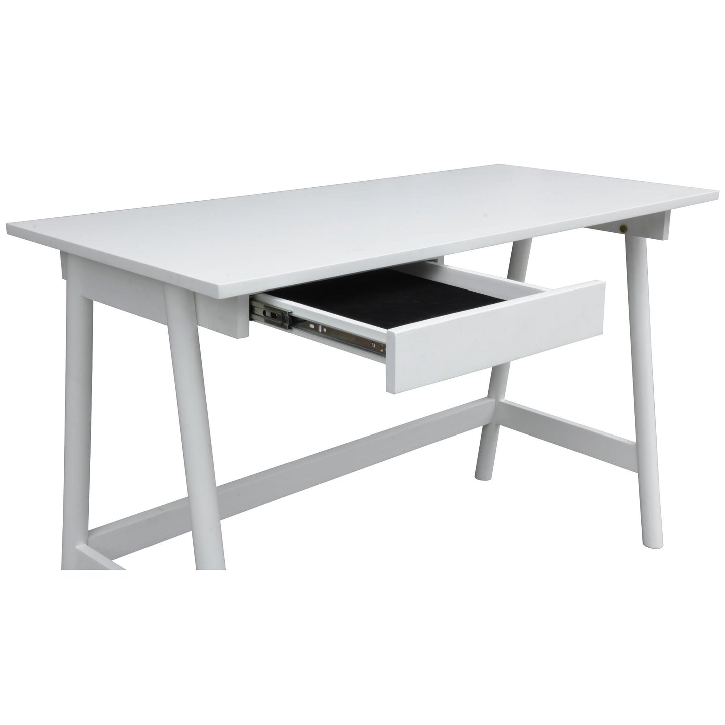 Mindil Office Desk Student Study Table Solid Wooden Timber Frame - White - Cosy Abode