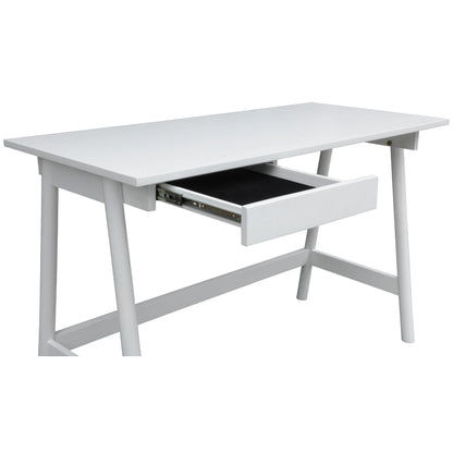 Mindil Office Desk Student Study Table Solid Wooden Timber Frame - White - Cosy Abode