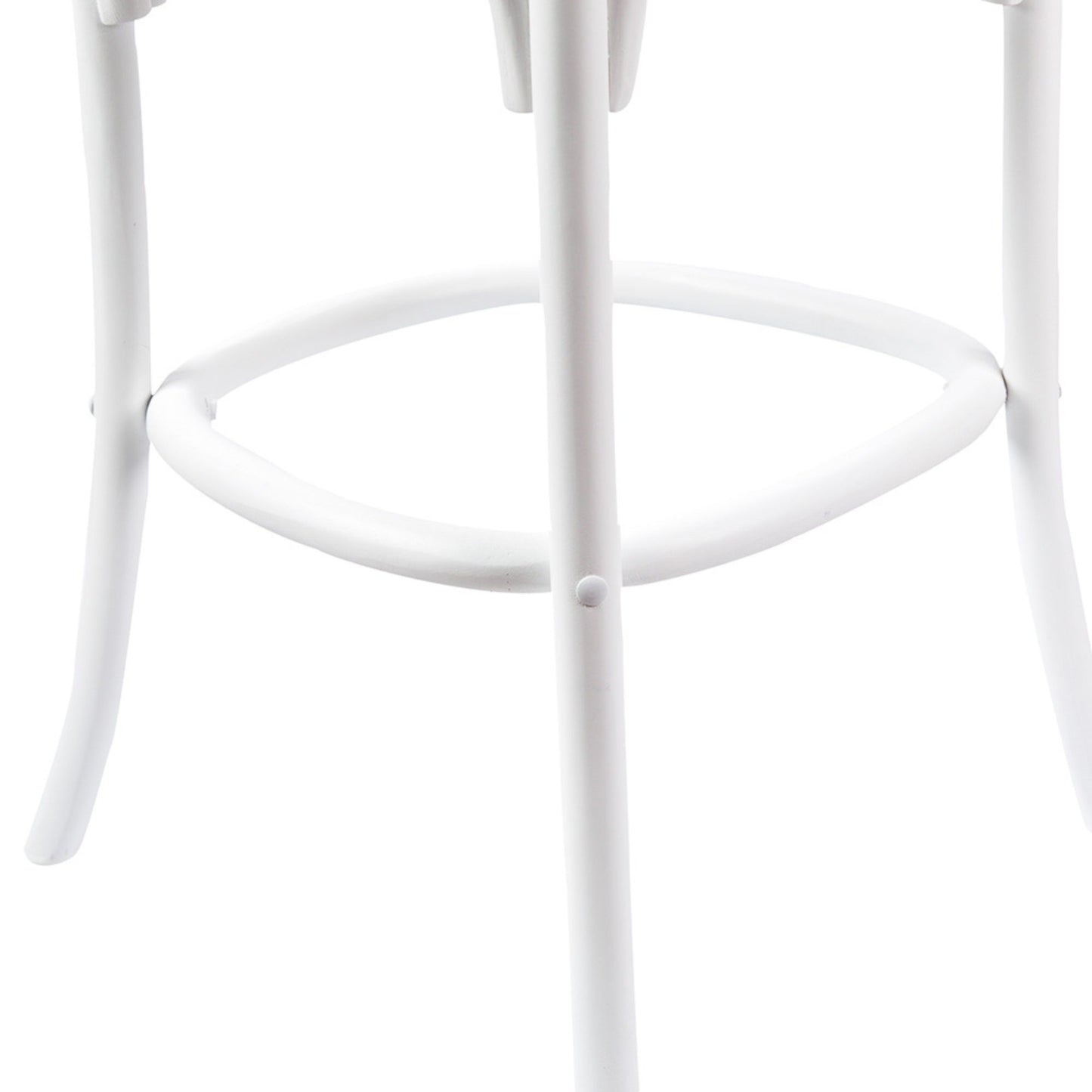 Aster 3pc Crossback Bar Stools Dining Chair Solid Birch Timber Rattan Seat White - Cosy Abode