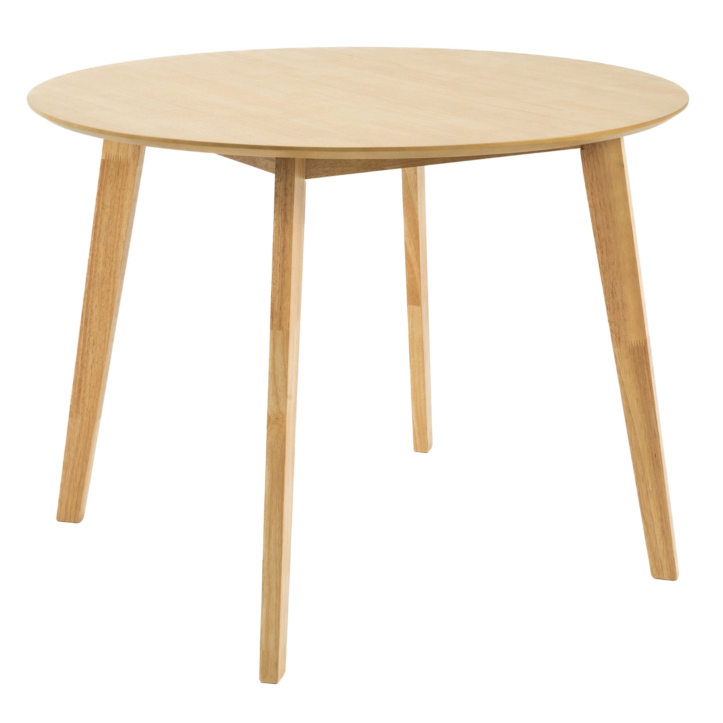Cusco 5pc Set Dining Set 100cm Round Table 4 Chair Fabric Seat Scandinavian - Cosy Abode