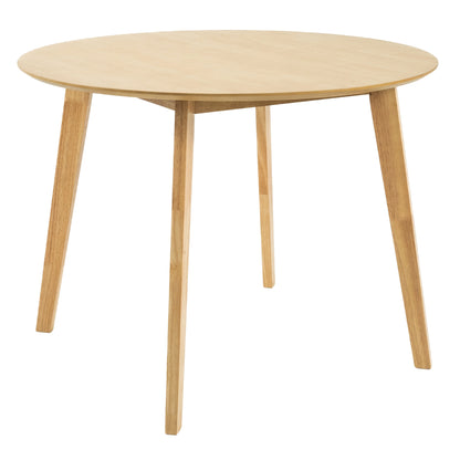 Cusco 5pc Set Dining Set 100cm Round Table 4 Chair Fabric Seat Scandinavian - Cosy Abode