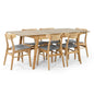 Cusco 7pc Set Dining Set 150 - 190cm Extendable Table 6 Chair Scandinavian Style - Cosy Abode