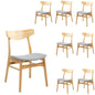 Cusco 8pc Set Dining Chair Fabric Seat Scandinavian Style Solid Rubberwood - Cosy Abode