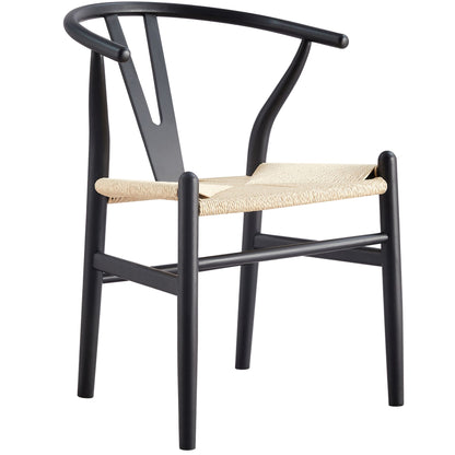 Lantana 7pc 210cm Dining Table 6 Black Wishbone Chair Set Live Edge Acacia Wood - Cosy Abode