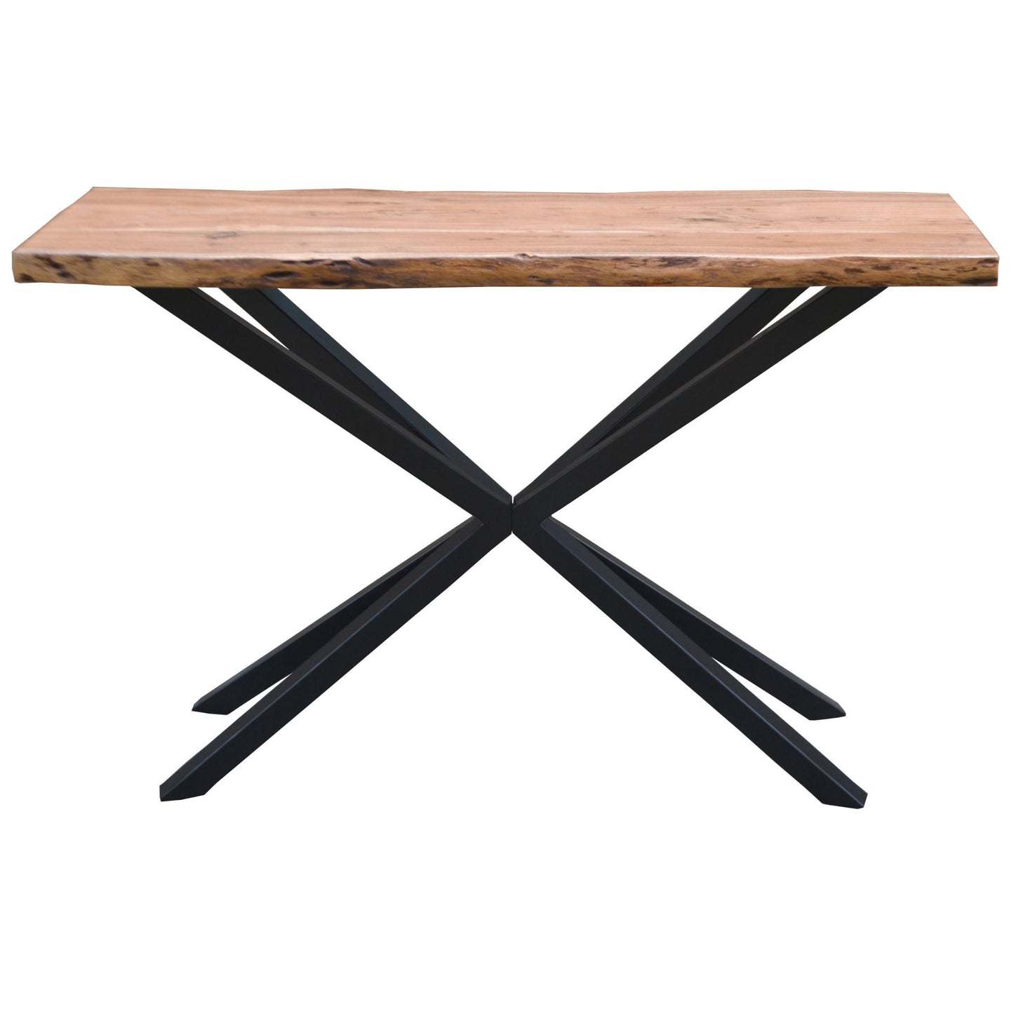 Lantana Console Table 140cm Entry Hallway Live Edge Solid Acacia Wood - Natural - Cosy Abode