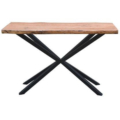 Lantana Console Table 140cm Entry Hallway Live Edge Solid Acacia Wood - Natural - Cosy Abode