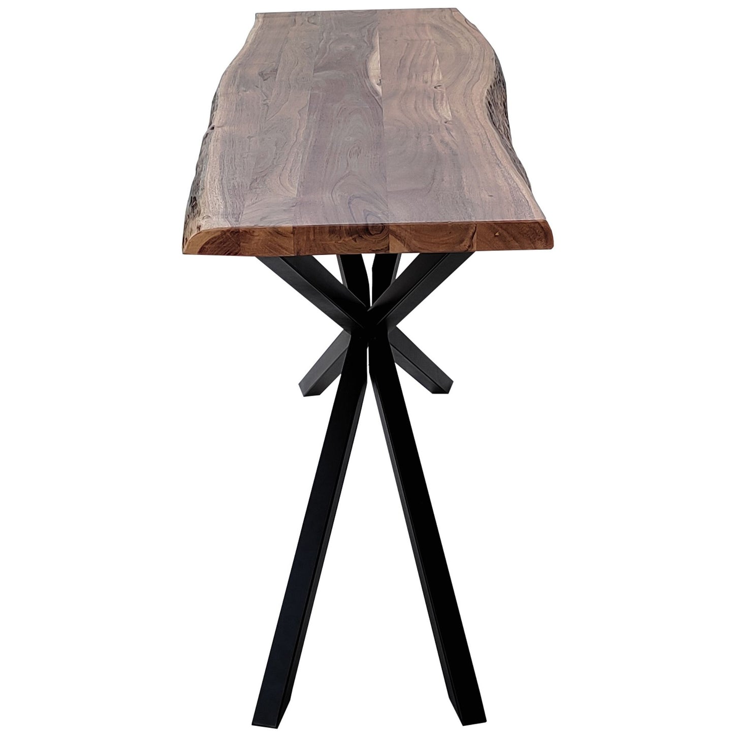 Lantana Console Table 140cm Entry Hallway Live Edge Solid Acacia Wood - Natural - Cosy Abode