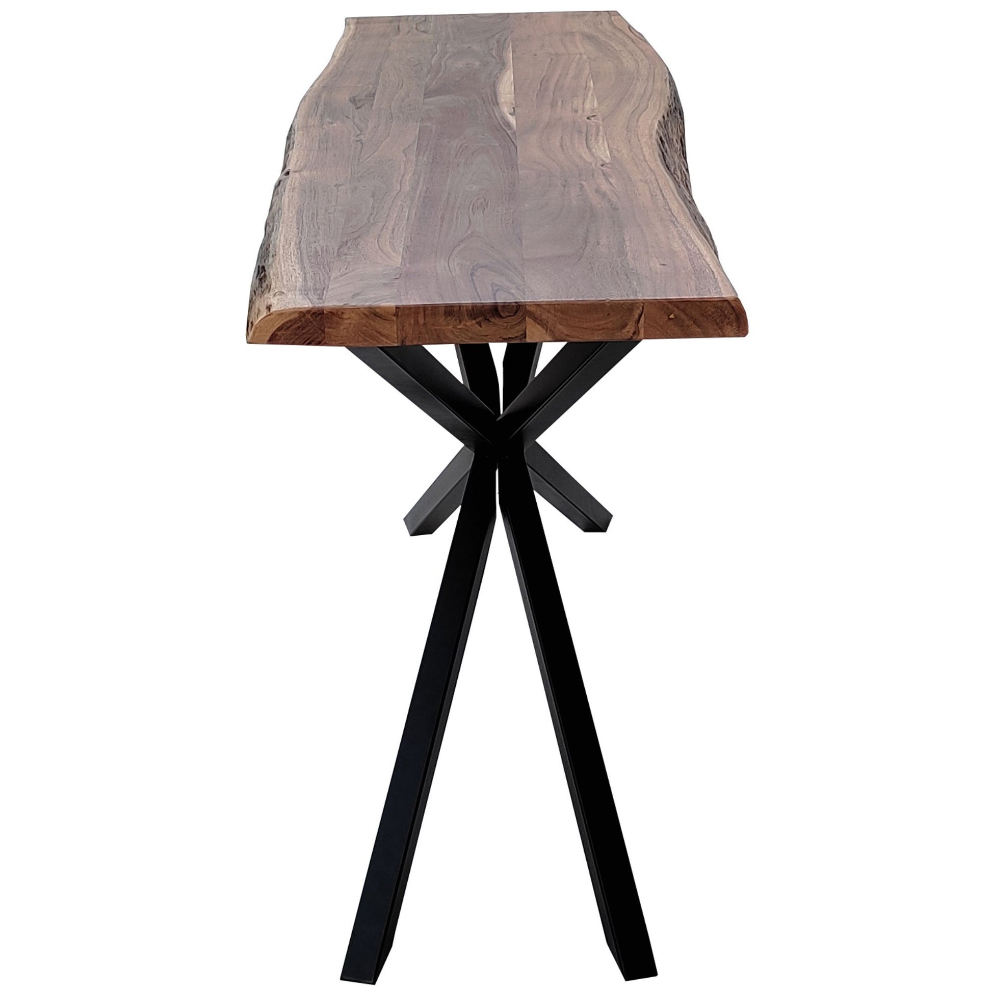 Lantana Console Table 140cm Entry Hallway Live Edge Solid Acacia Wood - Natural - Cosy Abode