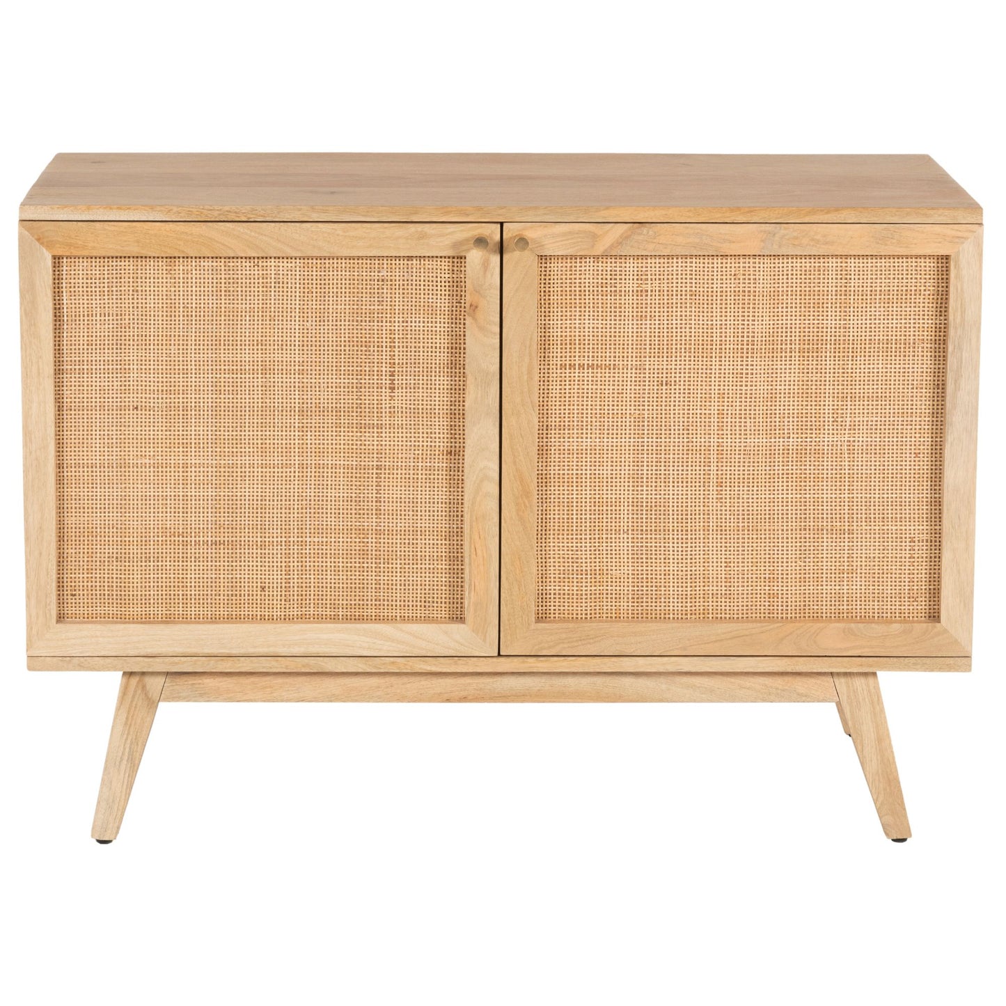 Olearia  Buffet Table 100cm 2 Door Solid Mango Wood Storage Cabinet Natural - Cosy Abode