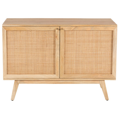 Olearia  Buffet Table 100cm 2 Door Solid Mango Wood Storage Cabinet Natural - Cosy Abode