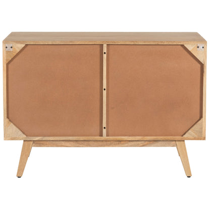 Olearia  Buffet Table 100cm 2 Door Solid Mango Wood Storage Cabinet Natural - Cosy Abode