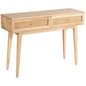 Olearia  Console Table 110cm Solid Mango Timber Wood Rattan Furniture Natural - Cosy Abode