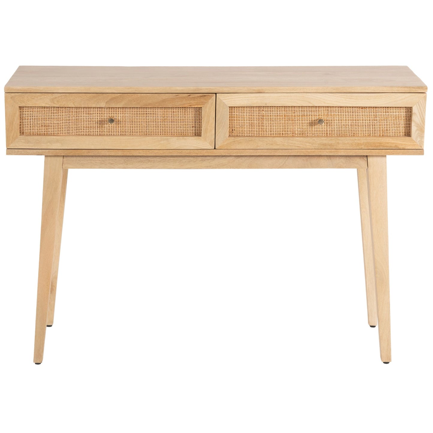 Olearia  Console Table 110cm Solid Mango Timber Wood Rattan Furniture Natural - Cosy Abode