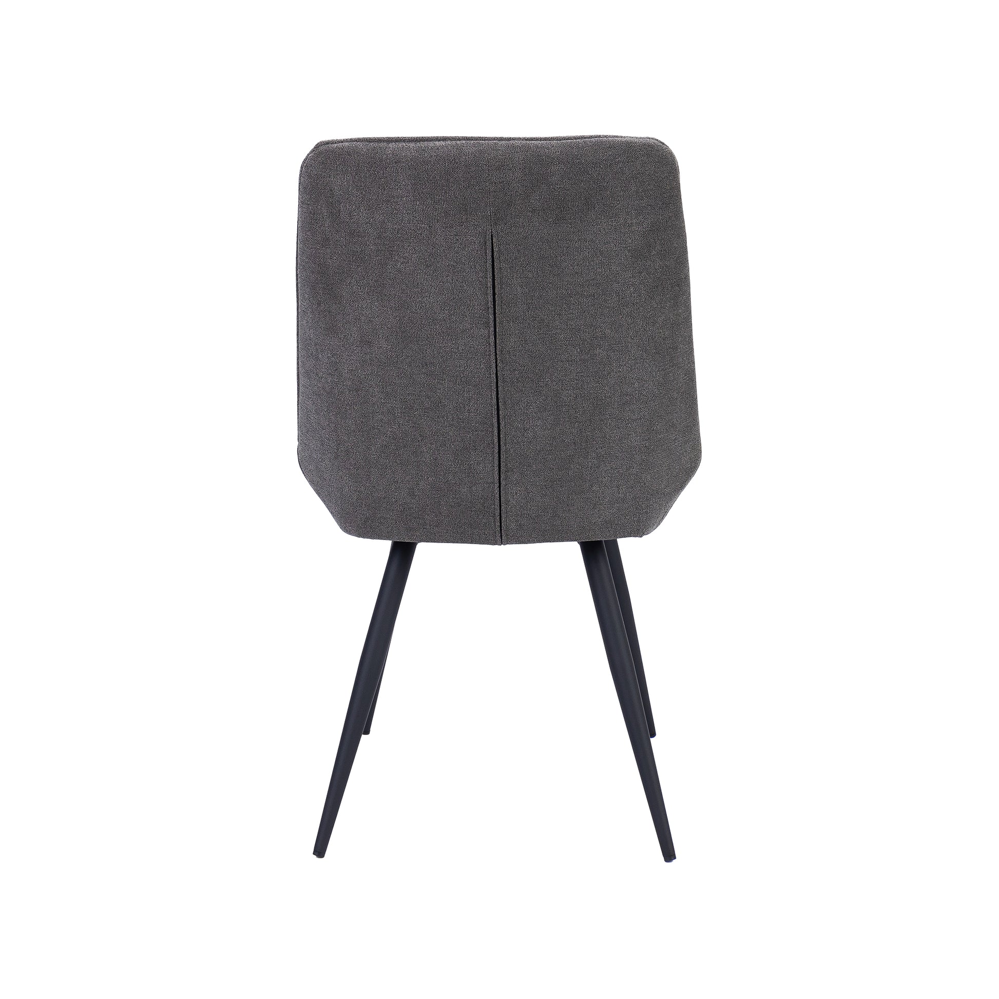 Helenium Dining Chair Set of 2 Fabric Seat with Metal Frame - Graphite - Cosy Abode