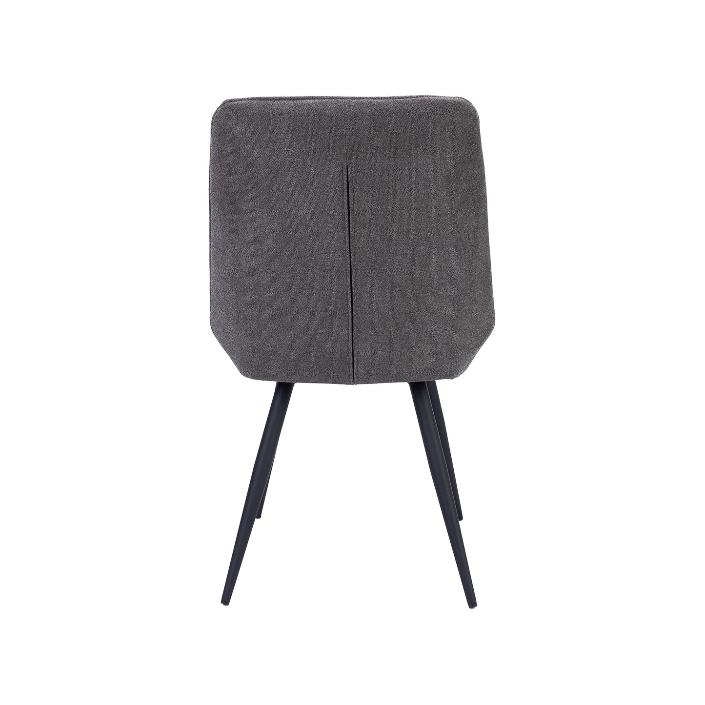 Helenium Dining Chair Set of 4 Fabric Seat with Metal Frame - Graphite - Cosy Abode
