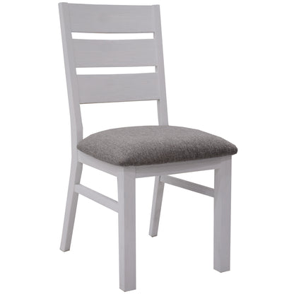 Plumeria 9pc Dining Set 225cm Table 8 Chair Solid Acacia Wood - White Brush - Cosy Abode