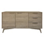 Tyler 166cm Buffet Table 2 Door 3 Drawer Solid Acacia Timber Brushed Smoke - Cosy Abode