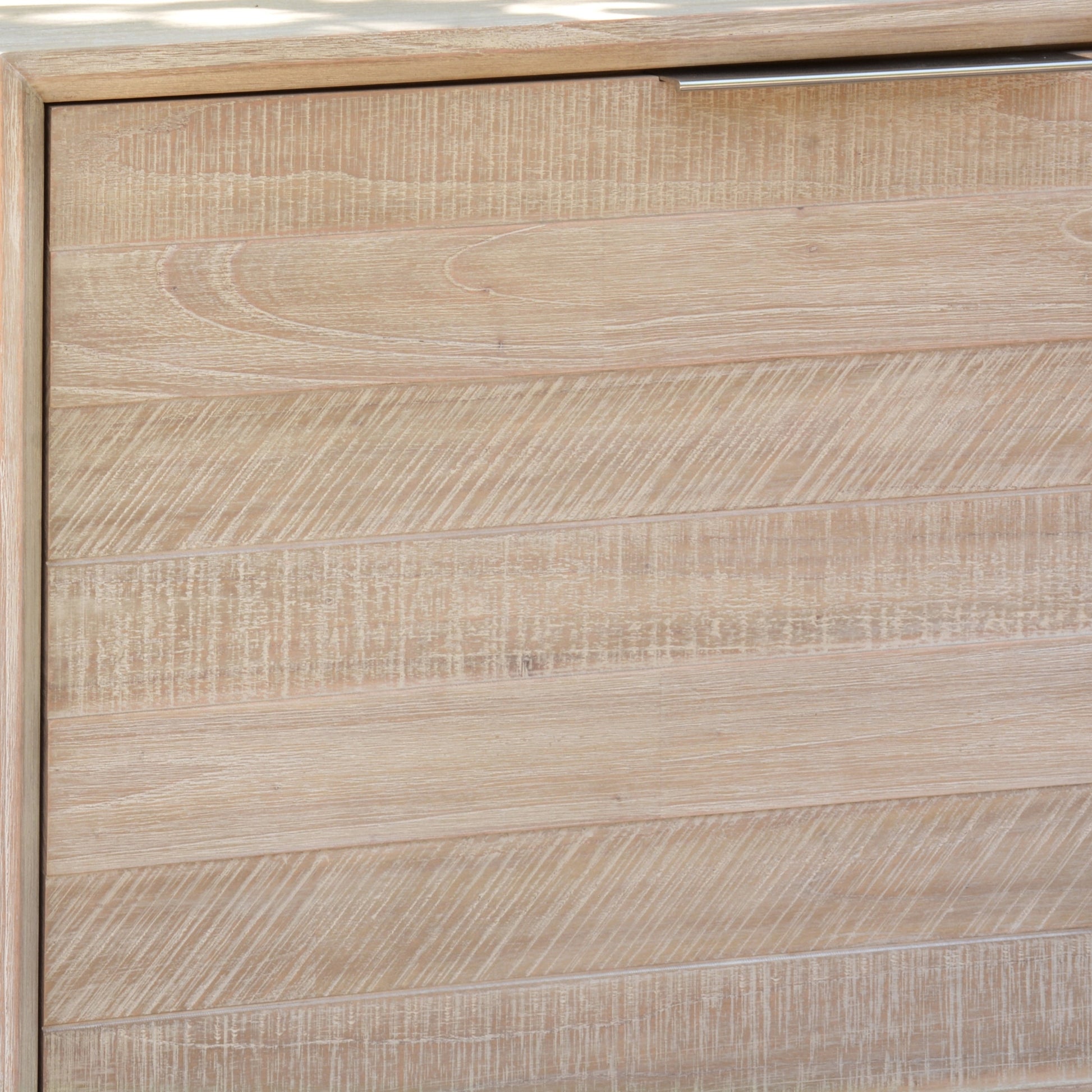 Tyler 166cm Buffet Table 2 Door 3 Drawer Solid Acacia Timber Brushed Smoke - Cosy Abode