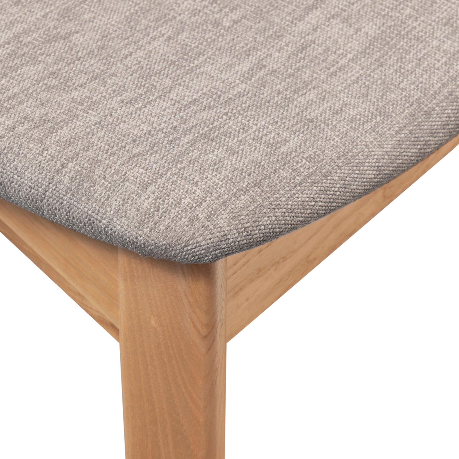 Emilio 2pc Set Dining Chair Fabric Seat Scandinavian Style Solid Ash Wood Oak - Cosy Abode