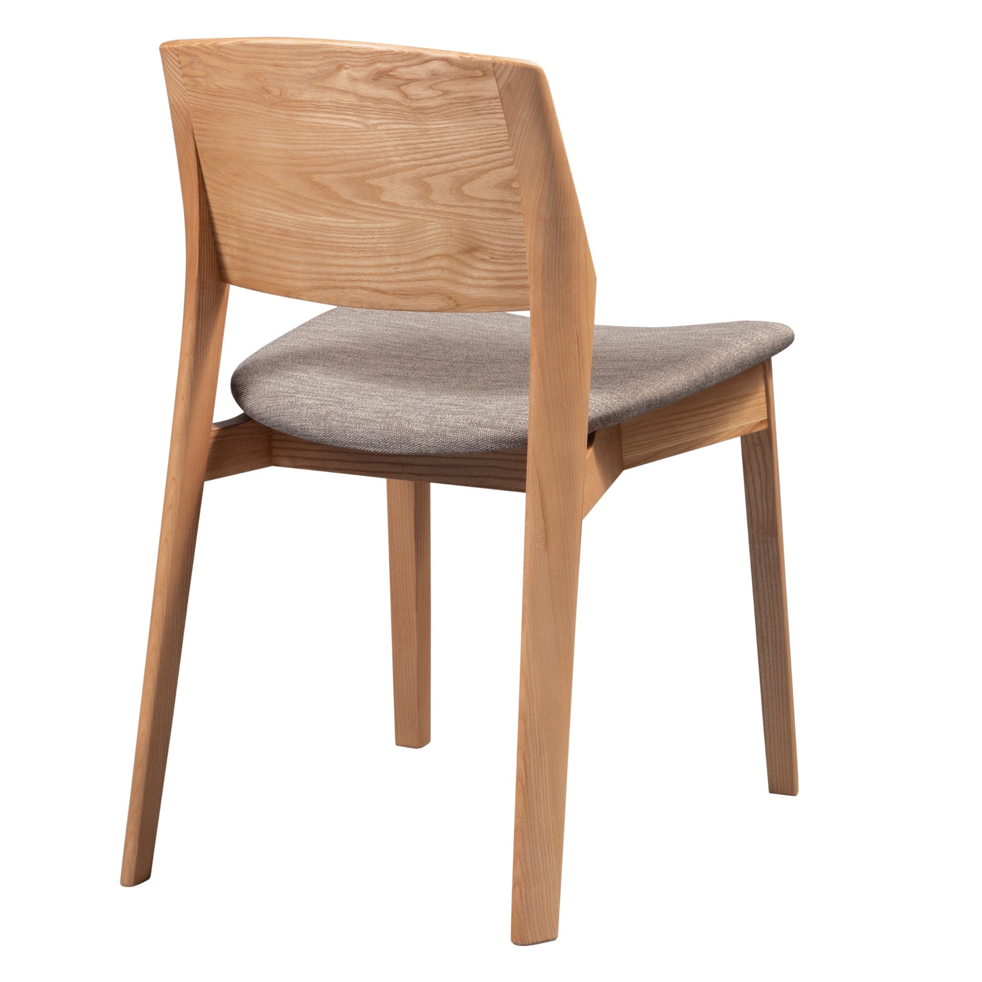 Emilio 4pc Set Dining Chair Fabric Seat Scandinavian Style Solid Ash Wood Oak - Cosy Abode