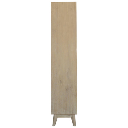 Grevillea Bookshelf Bookcase 4 Tier Drawers Solid Acacia Timber Wood - Brown - Cosy Abode
