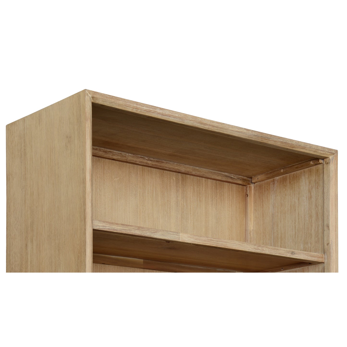 Grevillea Bookshelf Bookcase 4 Tier Drawers Solid Acacia Timber Wood - Brown - Cosy Abode